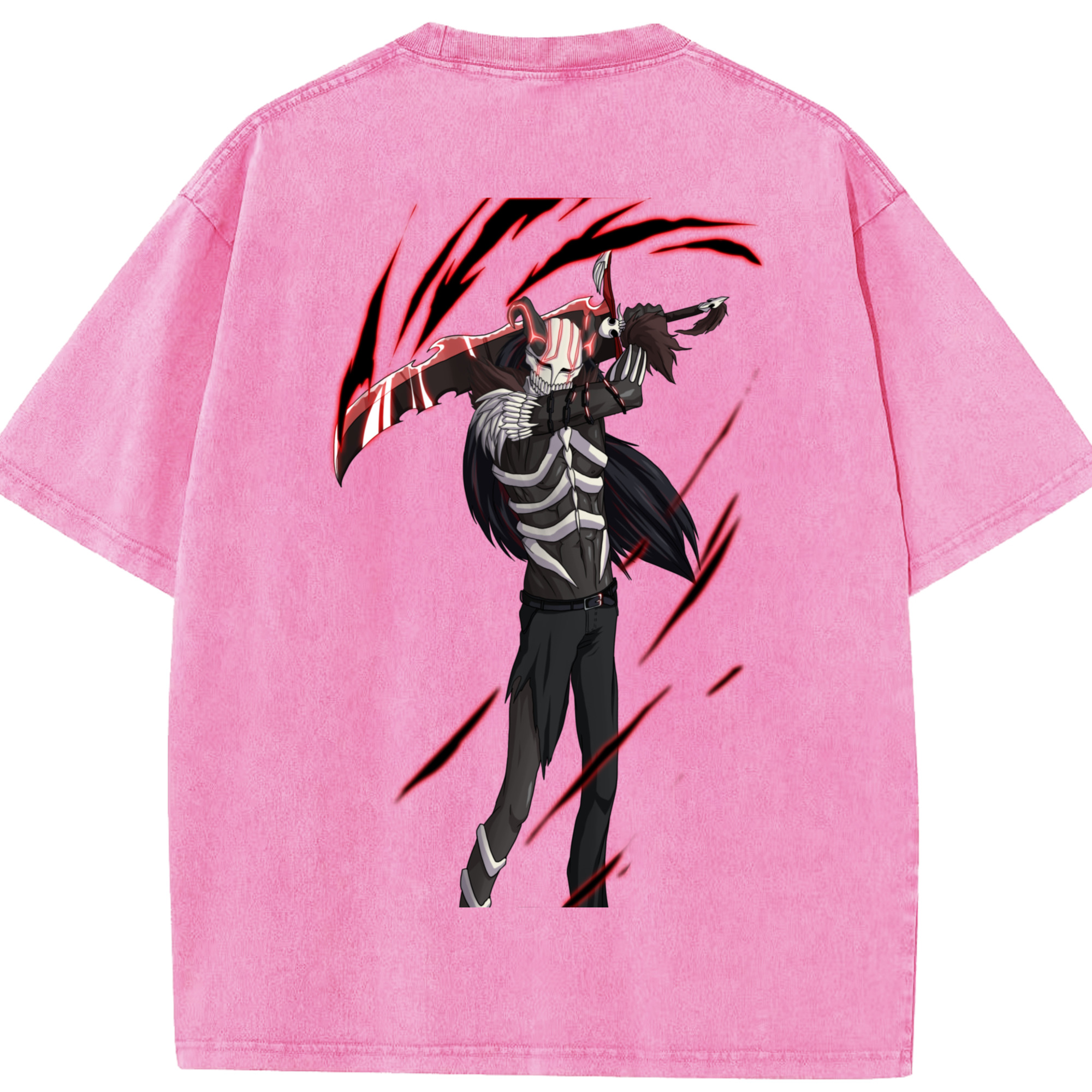 （画像用） ブリーチ 黒崎一護（くろさき いちご）BLEACH Kurosaki Ichigo 綿100% ヴィンテージ風 半袖Tシャツ（背面プリント）
